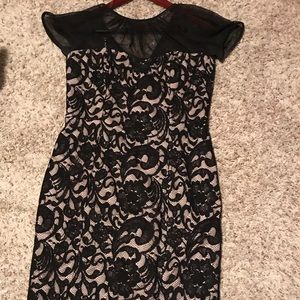 Black & Tan Lace Dress